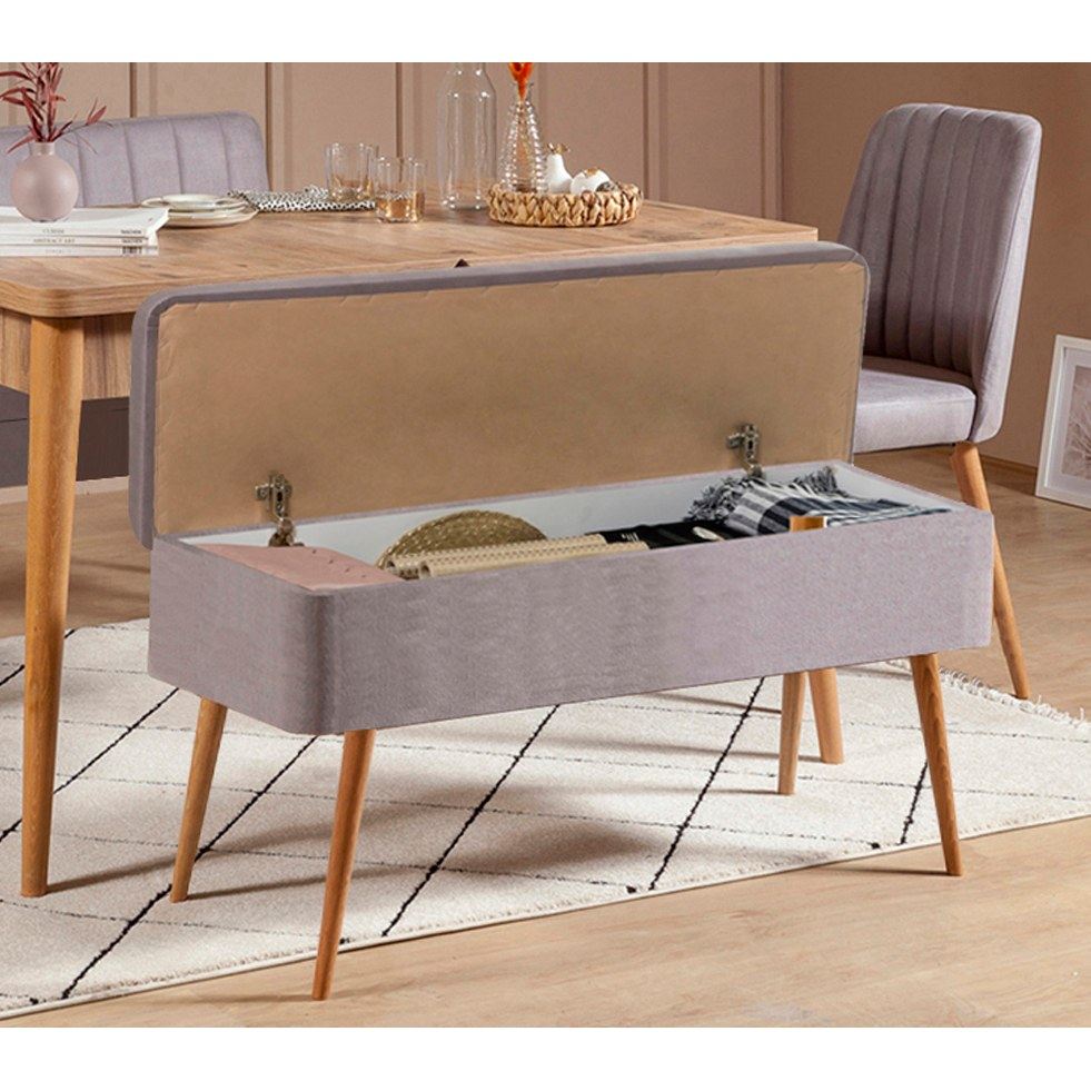 Set stola i stolica (5 komada), Vina 0701 - 4 - Atlantic, Grey