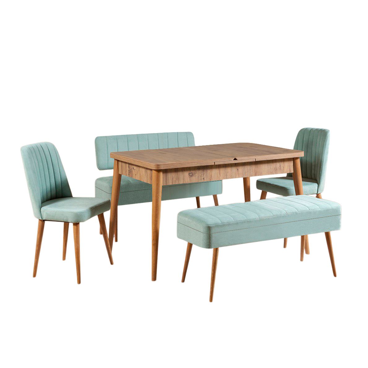 Set stola i stolica (5 komada), Vina 0701 - 4 - Atlantic, Green