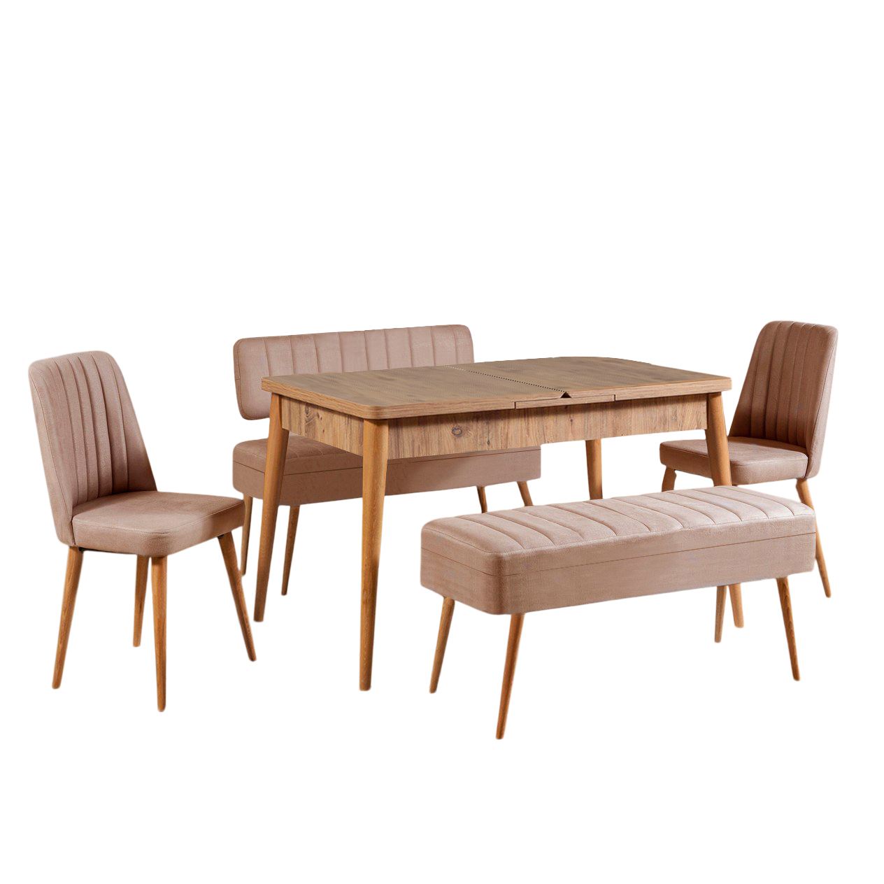 Set stola i stolica (5 komada), Vina 0900 - 4 - Atlantic, Stone
