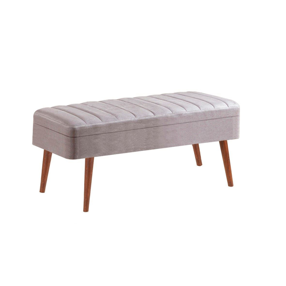 Set stola i stolica (5 komada), Vina 0701 - 4 - Walnut, Grey