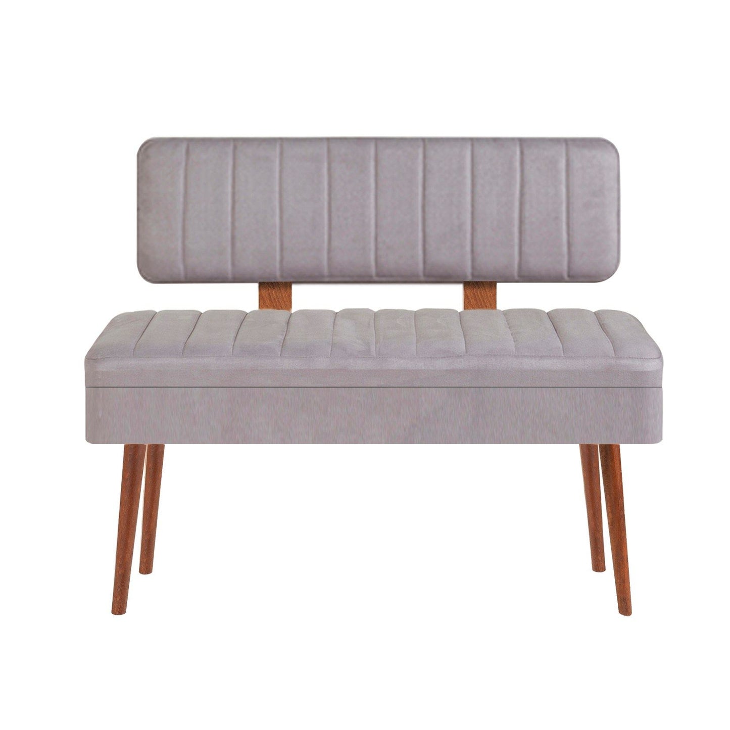 Set stola i stolica (5 komada), Vina 0701 - 4 - Walnut, Grey