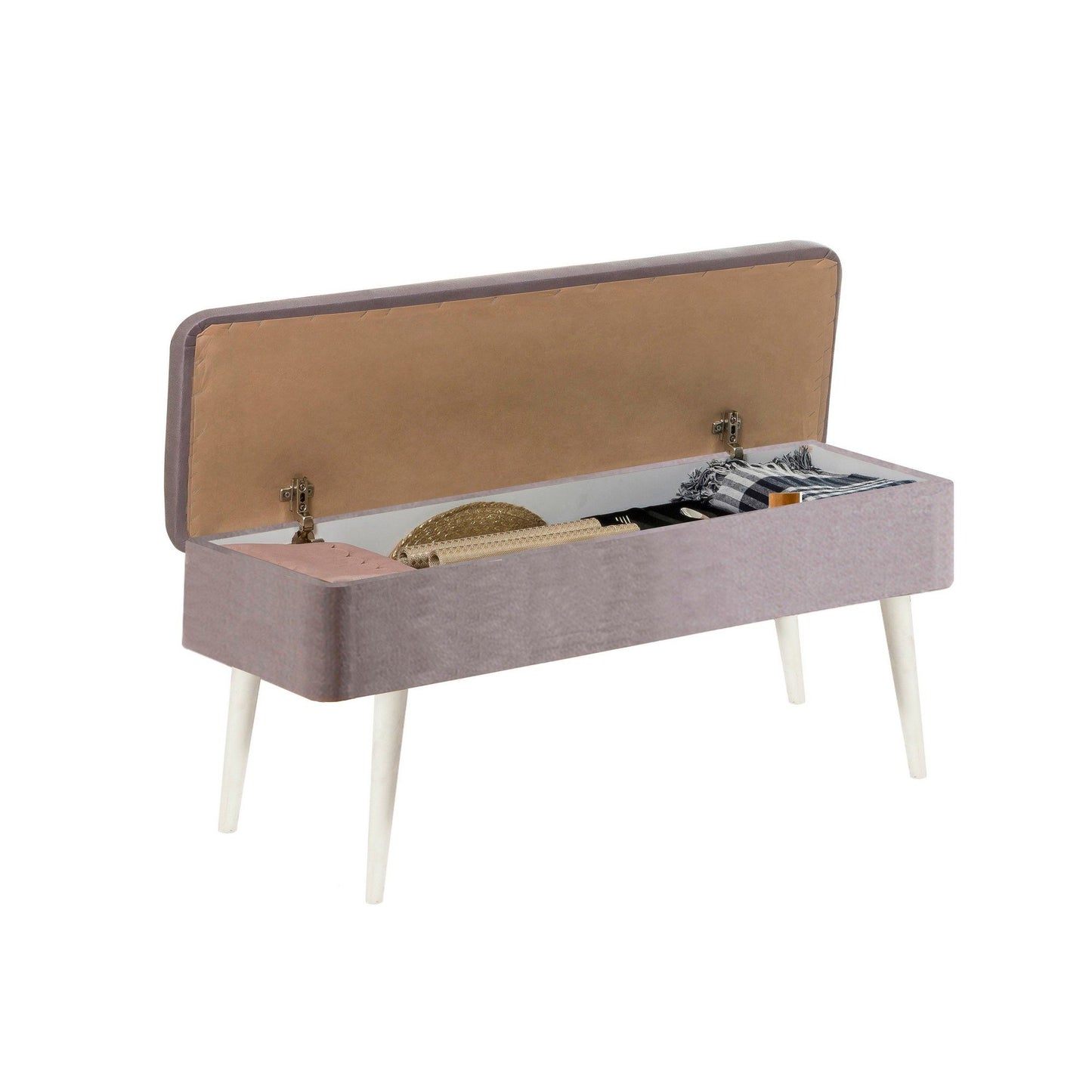 Set stola i stolica (5 komada), Vina 0701 - 4 - White, Grey