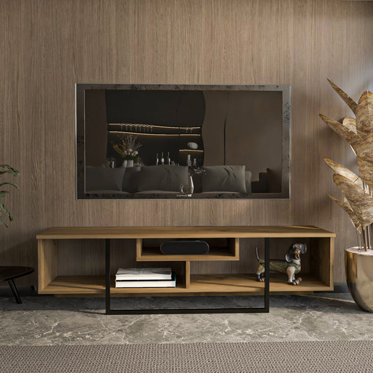 Stalak za televizor, Asal (150) - Walnut, Black
