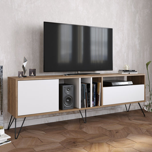 Stalak za televizor, Mistico (180) - Walnut, White