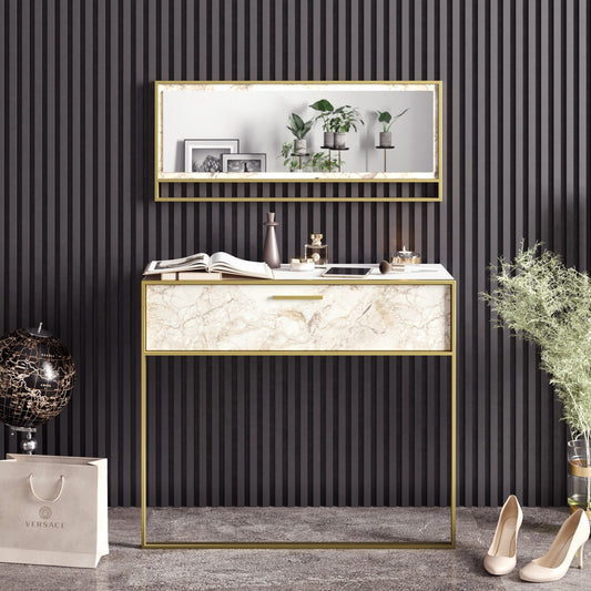Komoda POLKA WHITE, Polka Aynalı - White