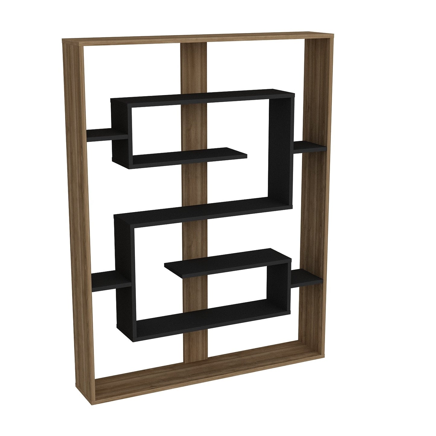 Polica za knjige, Esteban - Walnut, Black