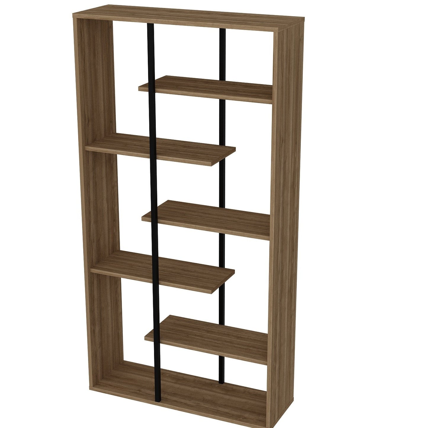 Polica za knjige, Presto - Walnut, Black