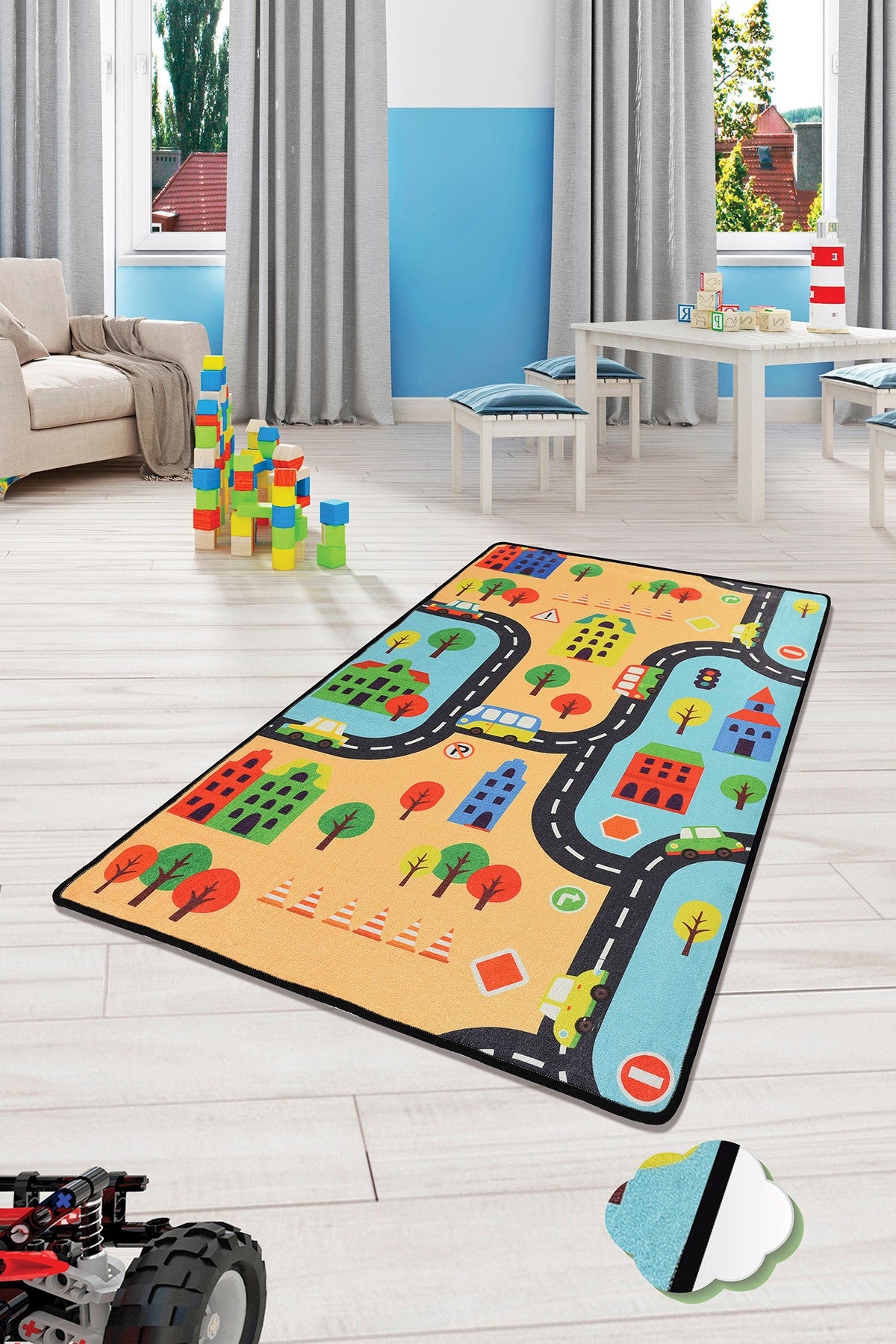 Tepih (100 x 160), Road - Colourful
