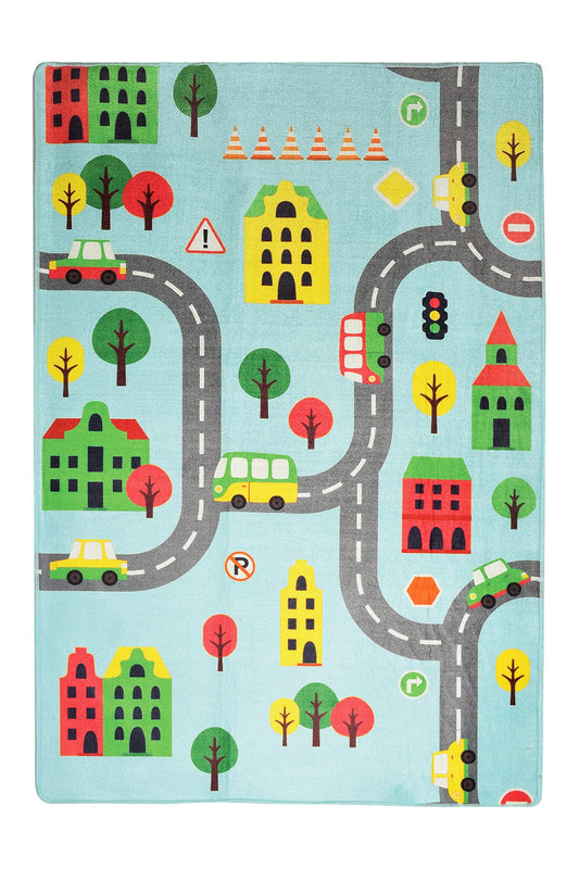 Tepih (100 x 160), Road - Blue