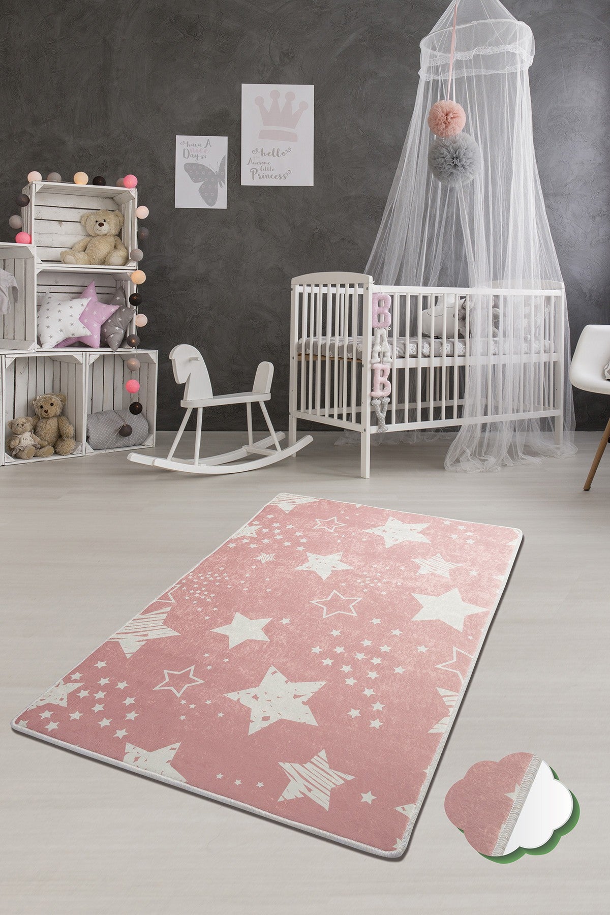 Tepih (140 x 190), Stars - Pink