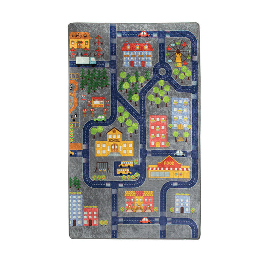 Tepih TOWN, dimenzije: 100*160 cm, Small Town - Grey