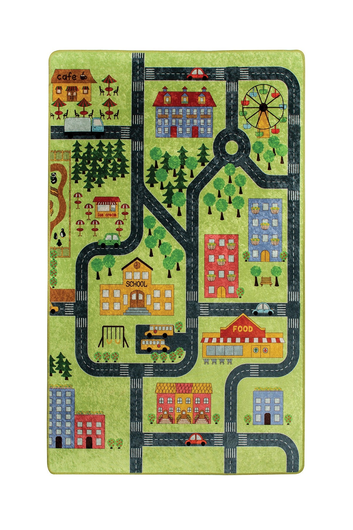 Tepih ROAD, dimenzije: 100*160 cm, Small Town - Green