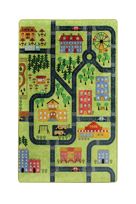 Tepih ROAD, dimenzije: 100*160 cm, Small Town - Green