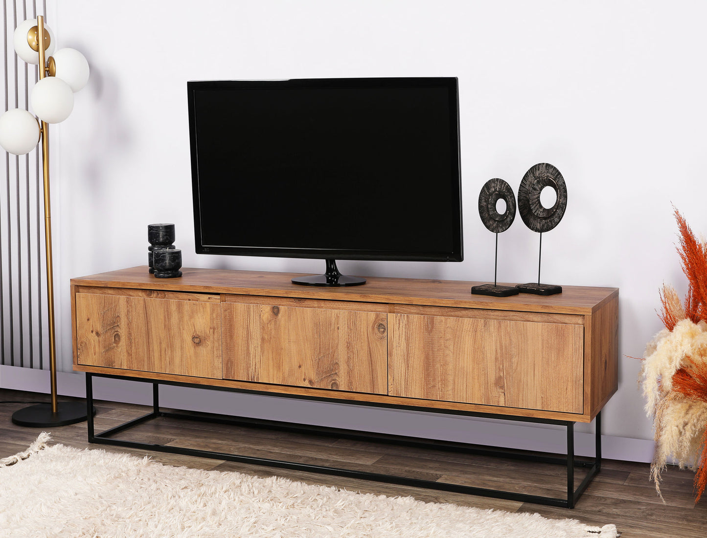 Stalak za televizor, Orah Crno, Lupin 140 - Walnut