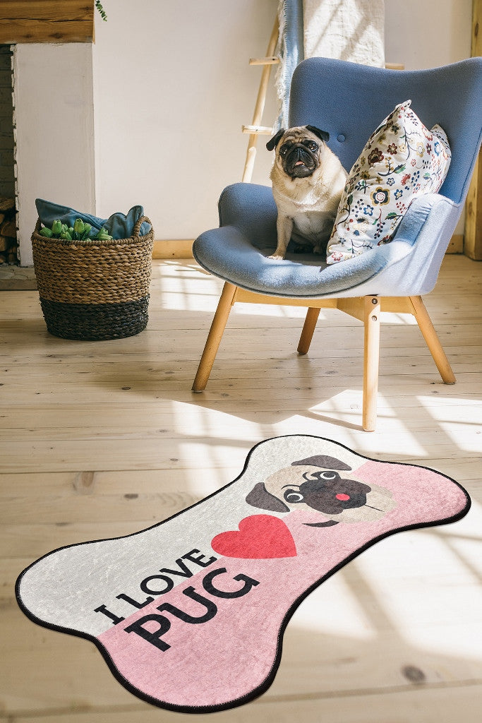 Tepih (60 x 100), İ Love Pug