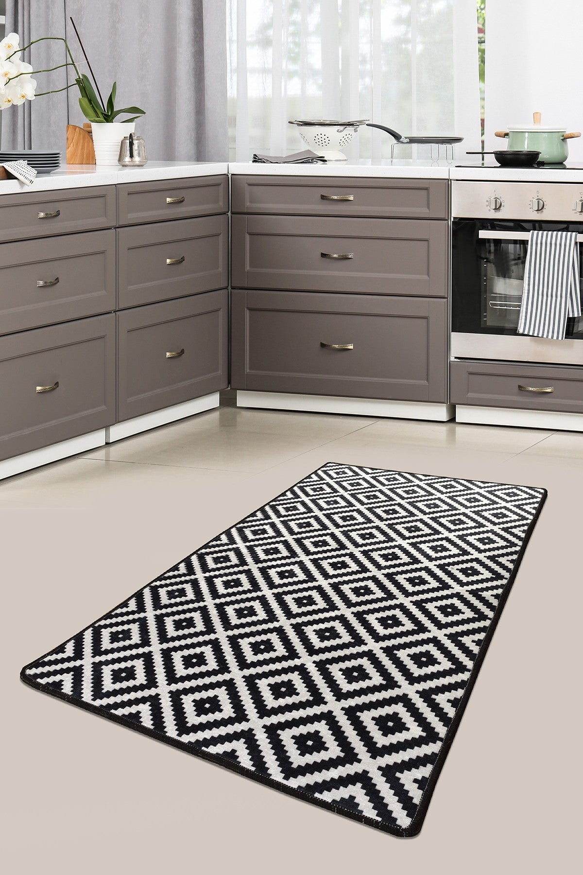 Tepih (80 x 200), Black White