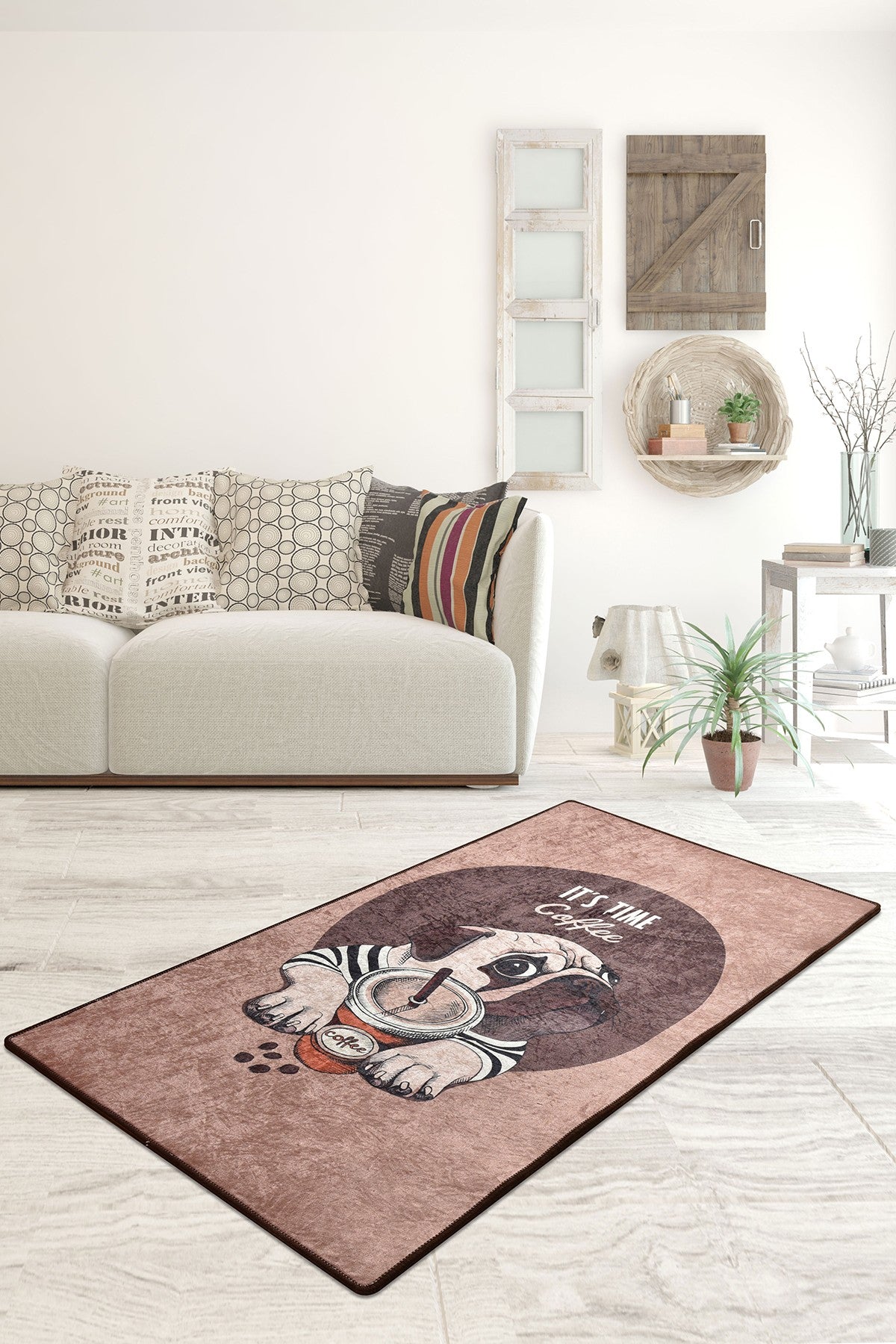Tepih (80 x 150), Pugs - Coffee
