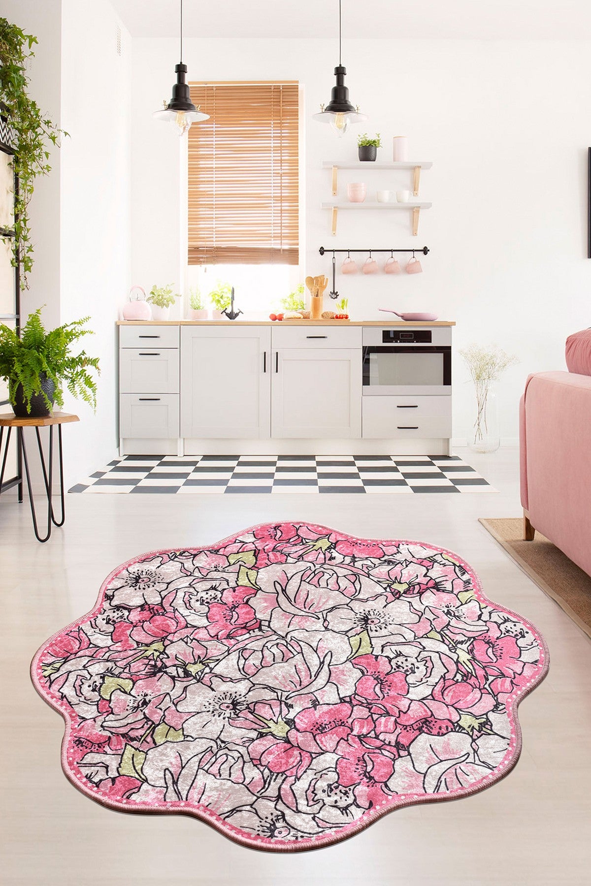 Tepih (140 cm), Rosa - Pink Shape