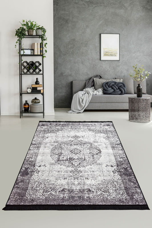 Tepih (140 x 190), Soft - Black