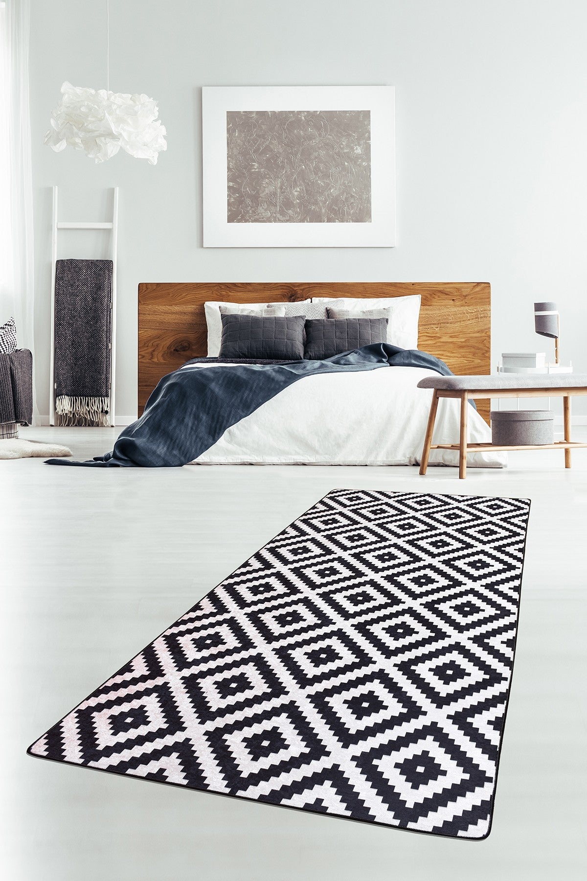 Tepih (80 x 150), Black White Djt