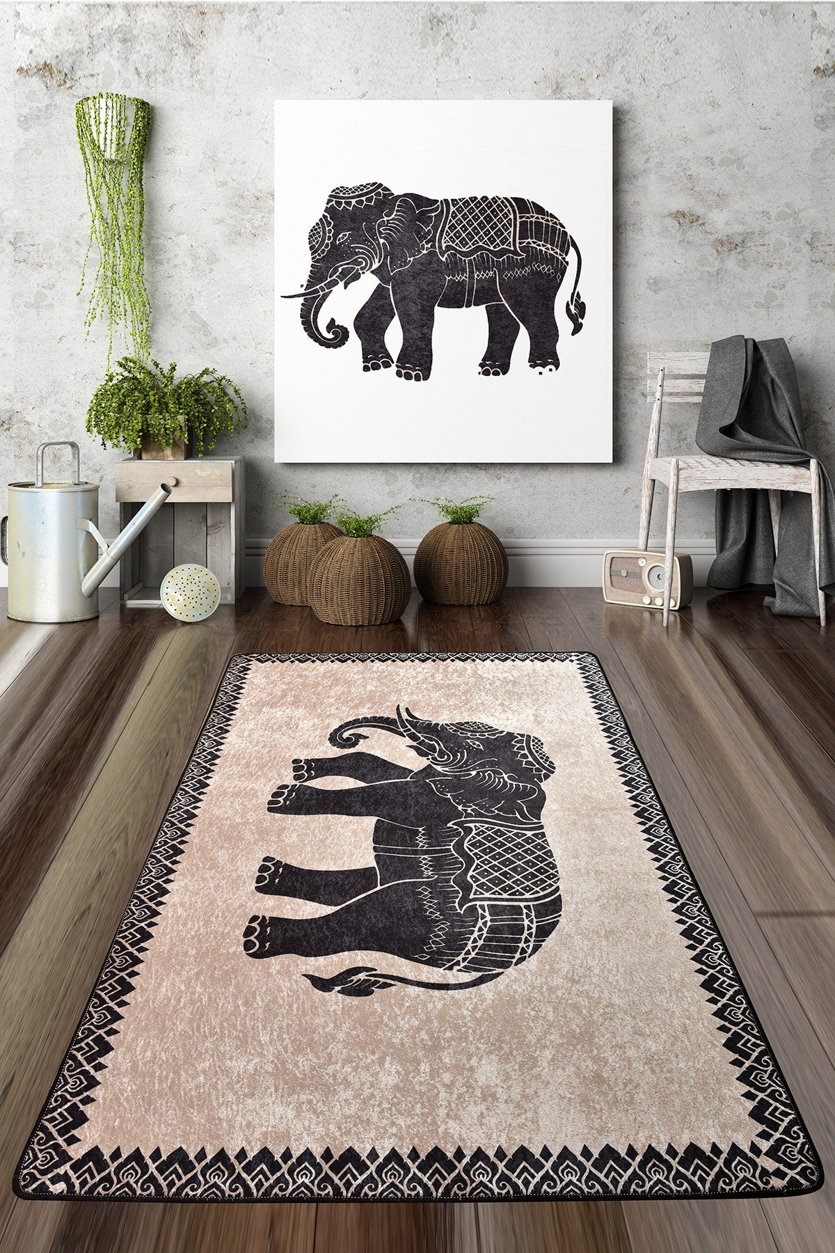 Tepih (80 x 140), Elefante Nero Djt