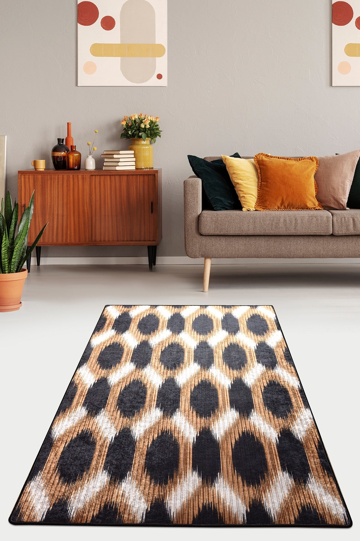 Tepih (80 x 150), Gold and Black Djt