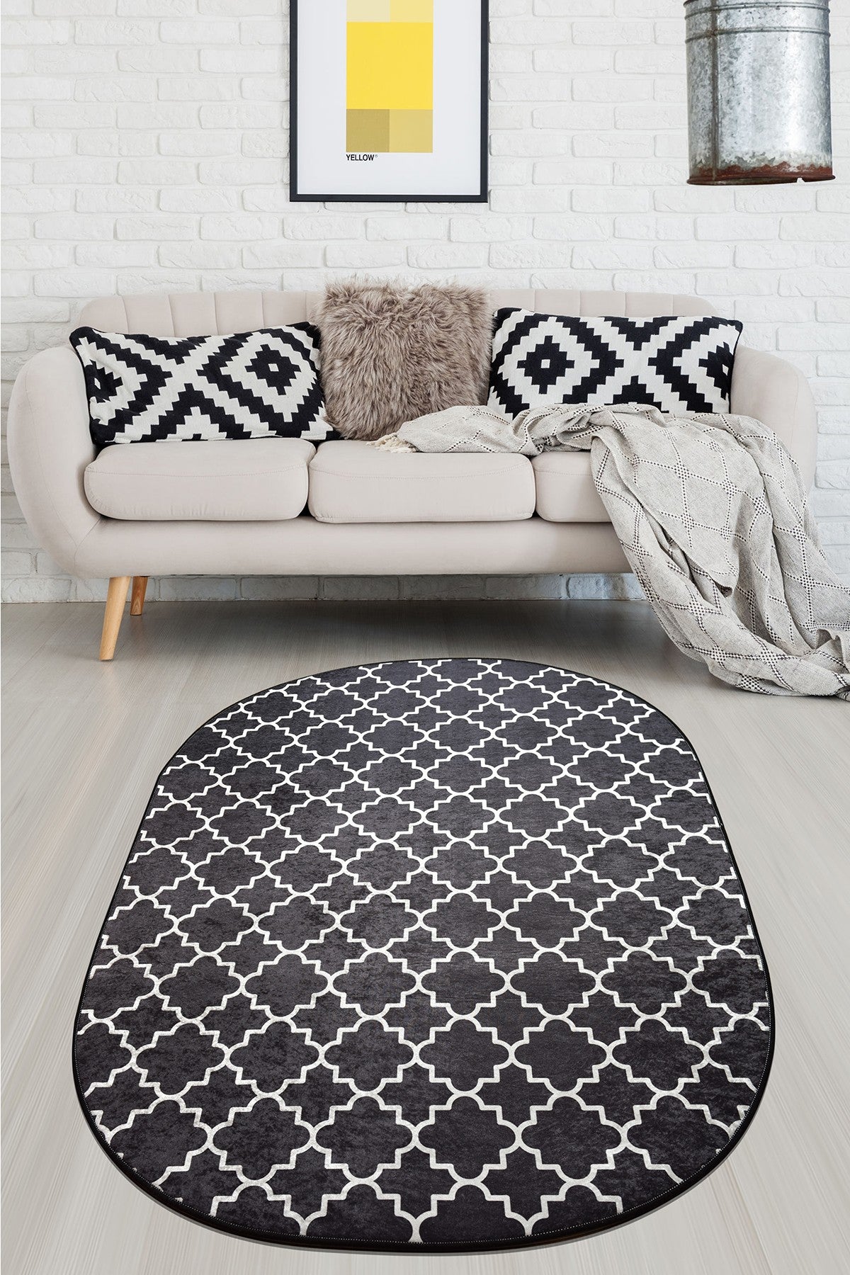 Tepih (100 x 200), Kupa Oval - Black Djt