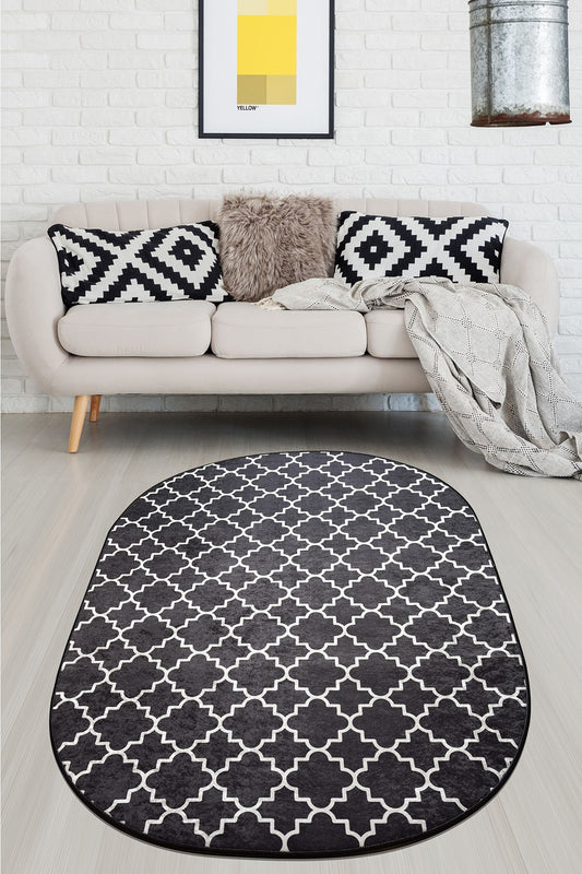 Tepih (100 x 200), Kupa Oval - Black Djt