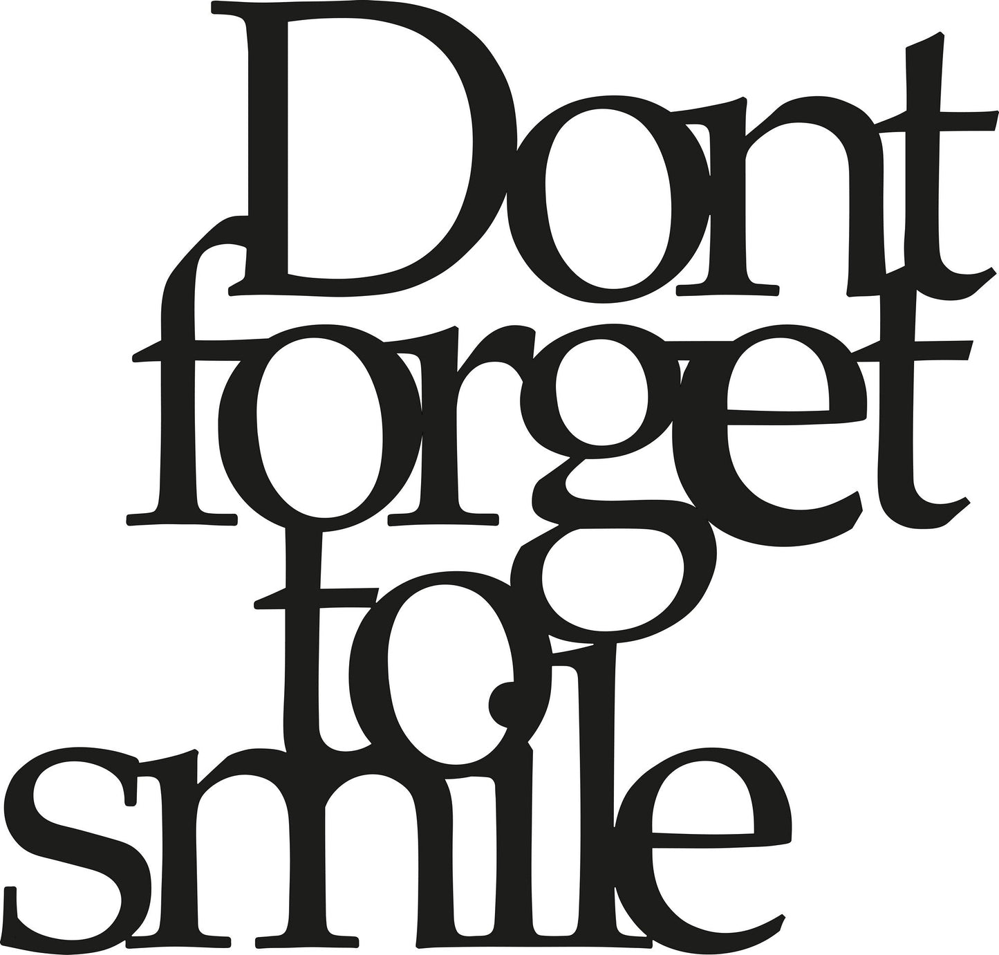 Zidna dekoracija SMILE, Dont Forget To Smile