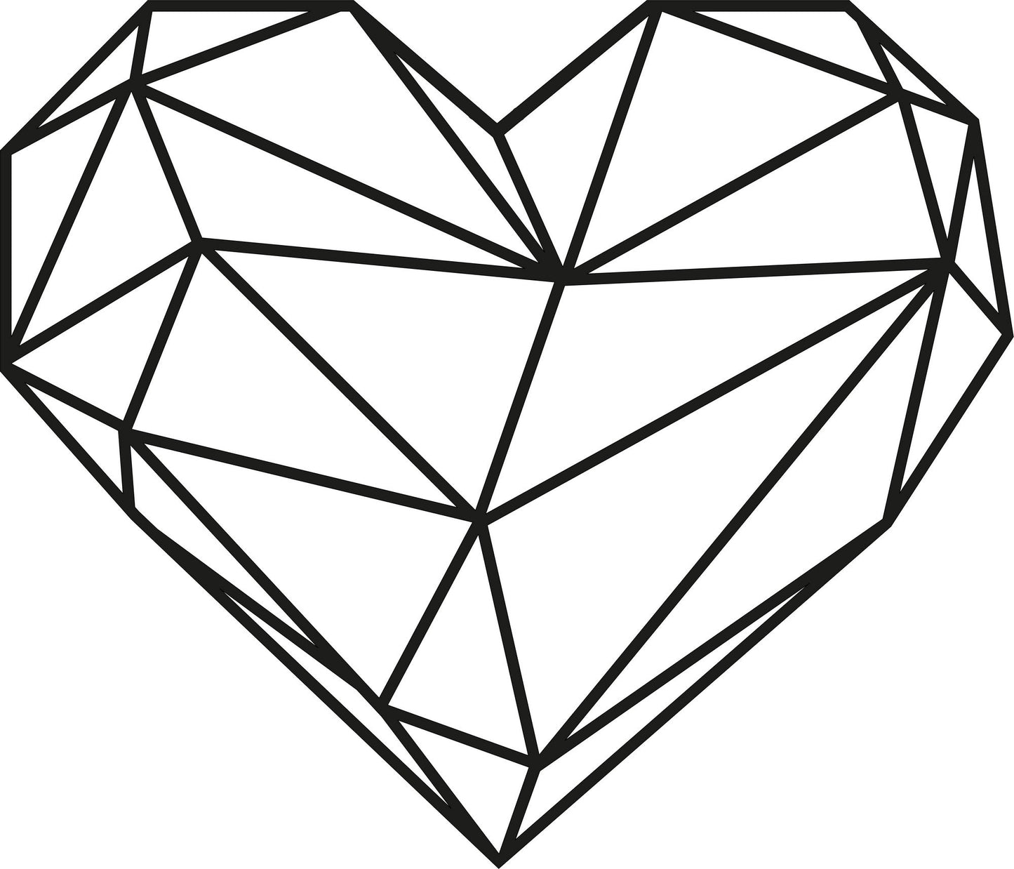 Metalna zidna dekoracija, Heart