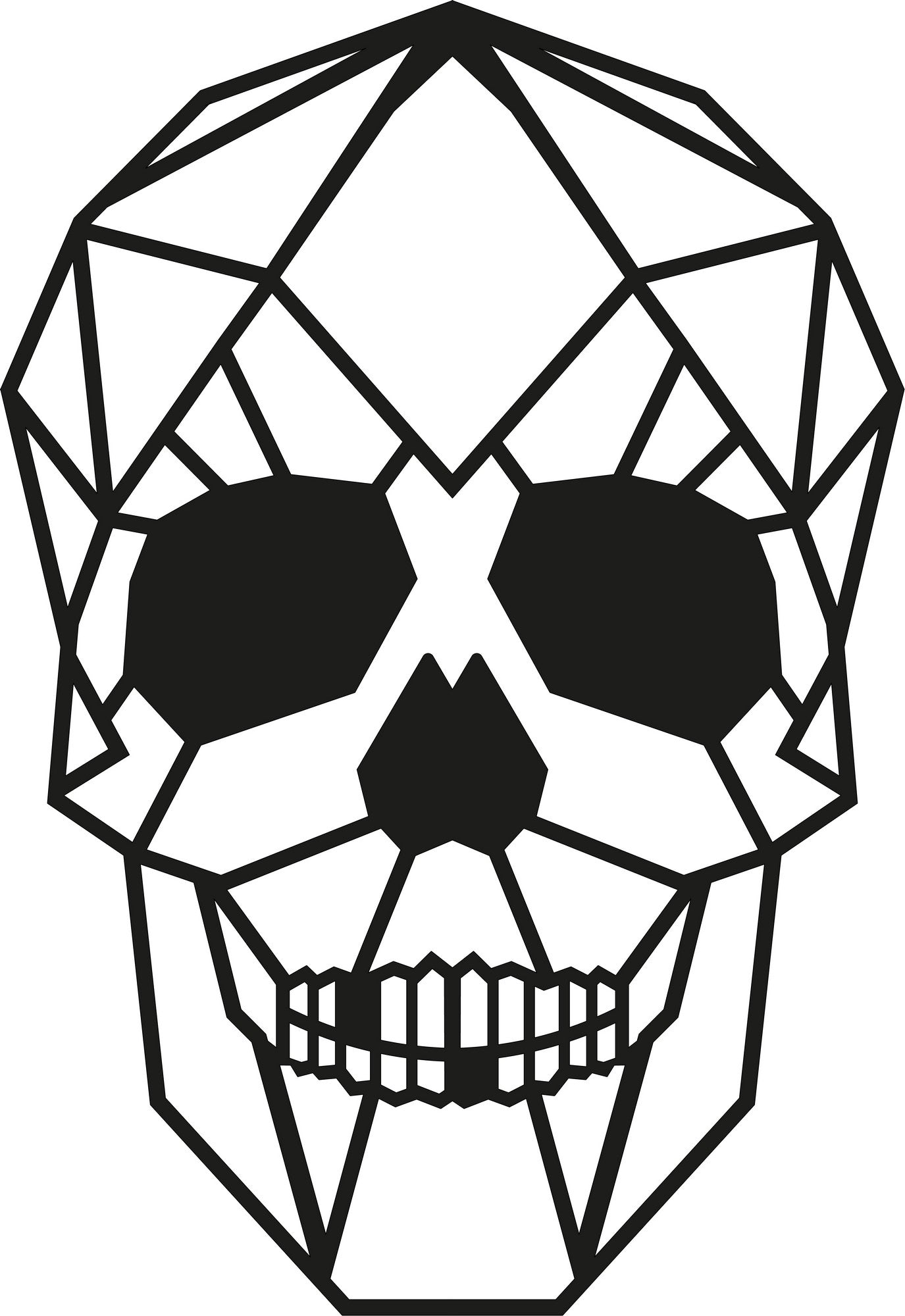 Metalna zidna dekoracija, Skull
