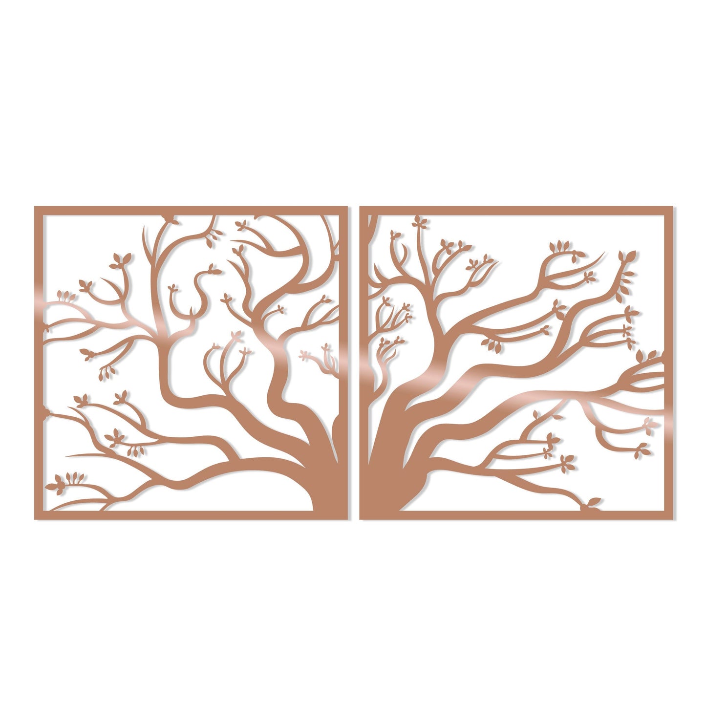 Metalna zidna dekoracija, Tree2 - Copper