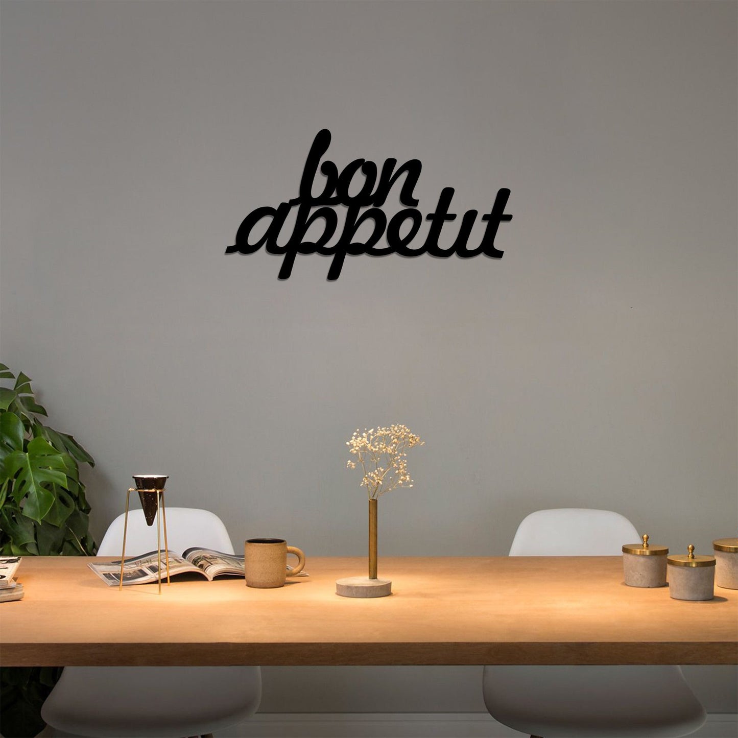 Metalna zidna dekoracija, Bon Appetit 1 - Black