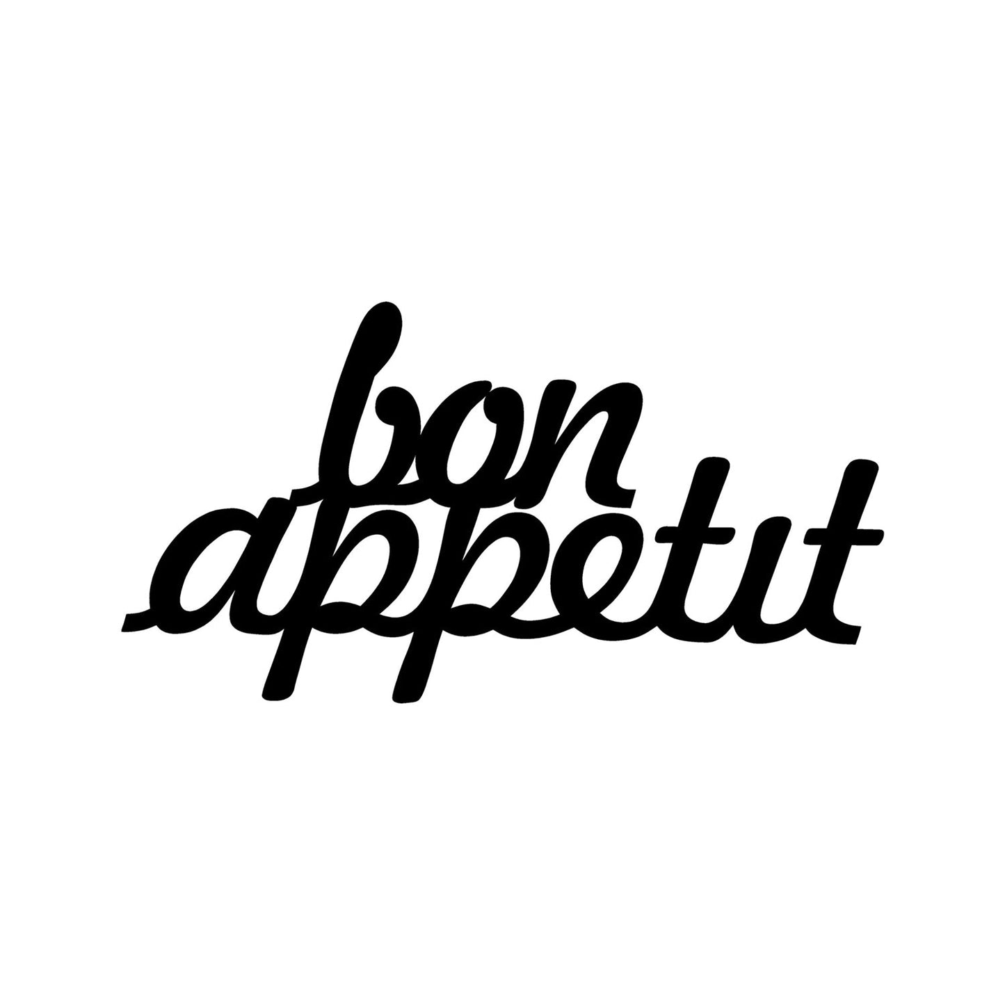 Metalna zidna dekoracija, Bon Appetit 1 - Black
