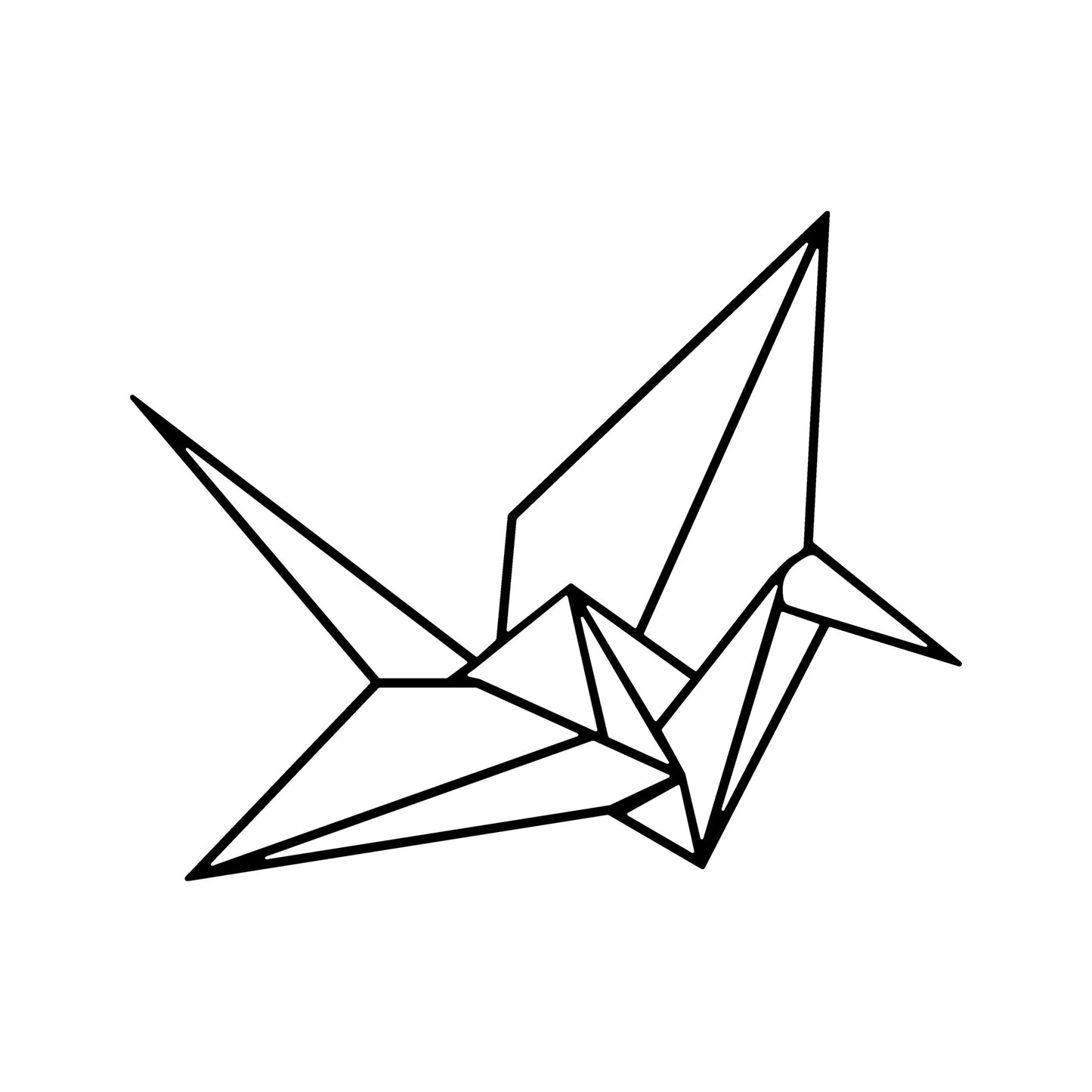 Metalna zidna dekoracija, Origami - Black