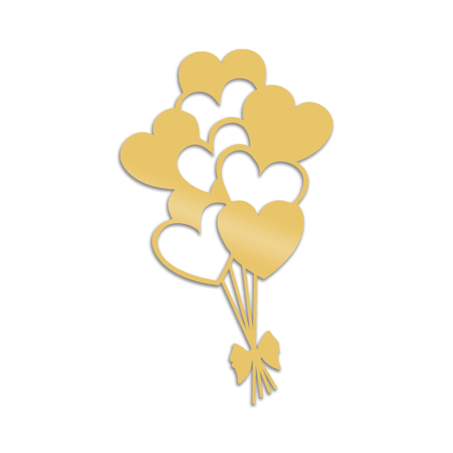 Metalna zidna dekoracija, Balloons - Gold
