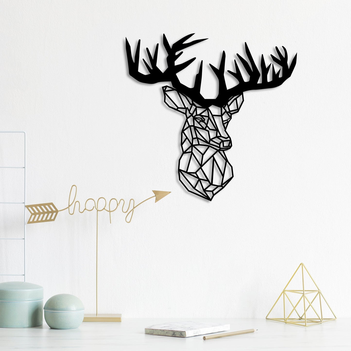 Metalna zidna dekoracija, Deer3