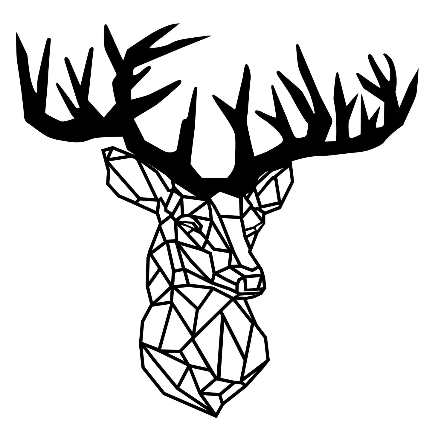 Metalna zidna dekoracija, Deer3