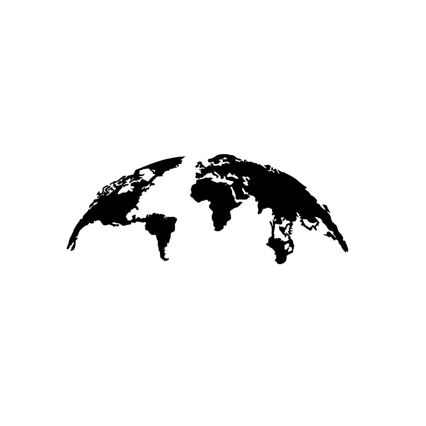 Metalna zidna dekoracija, World Map Small