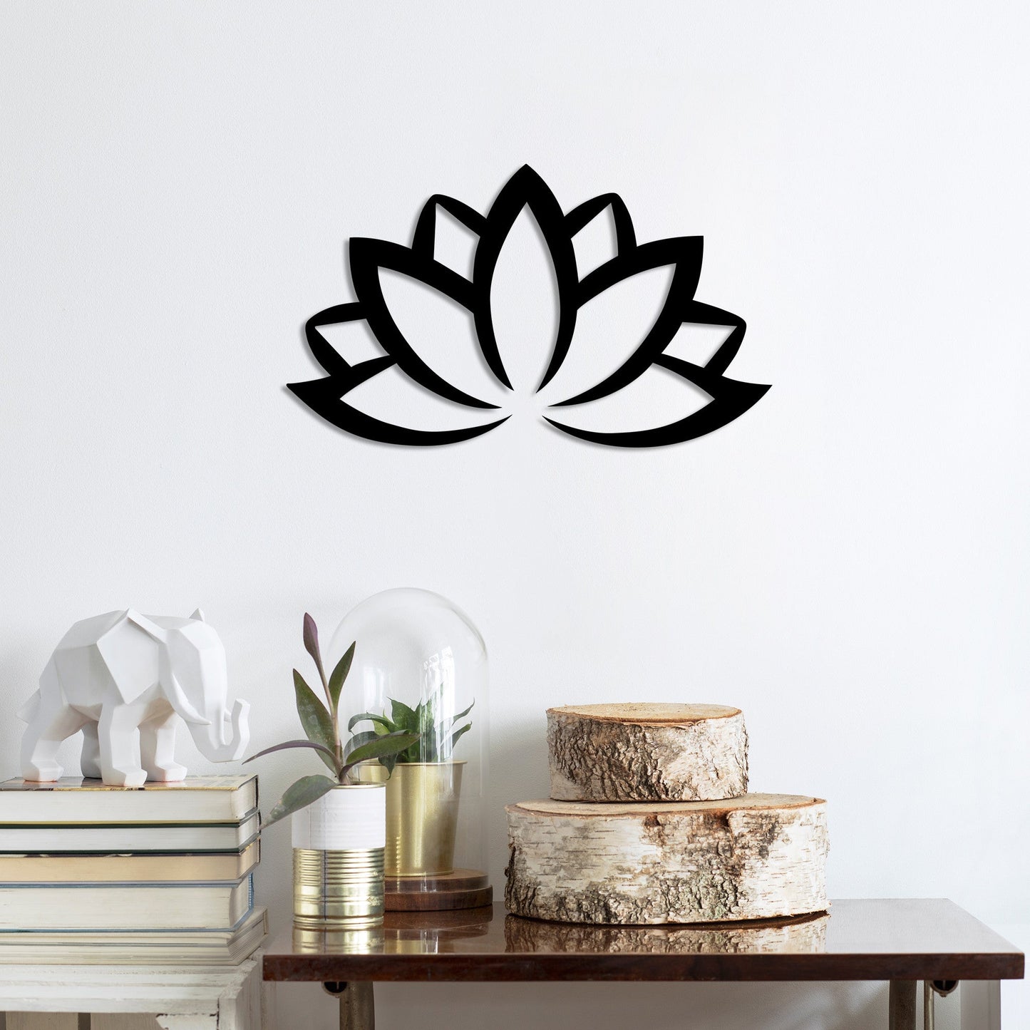Metalna zidna dekoracija, Lotus Flower 2