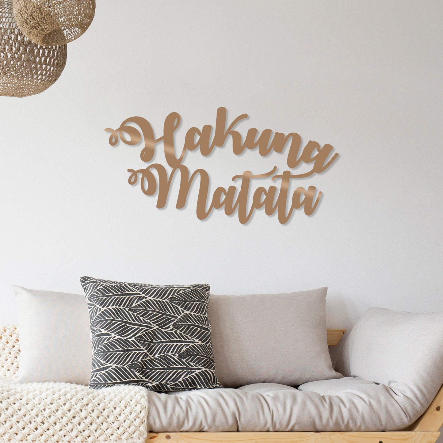 Metalna zidna dekoracija, Hakuna Matata - Copper