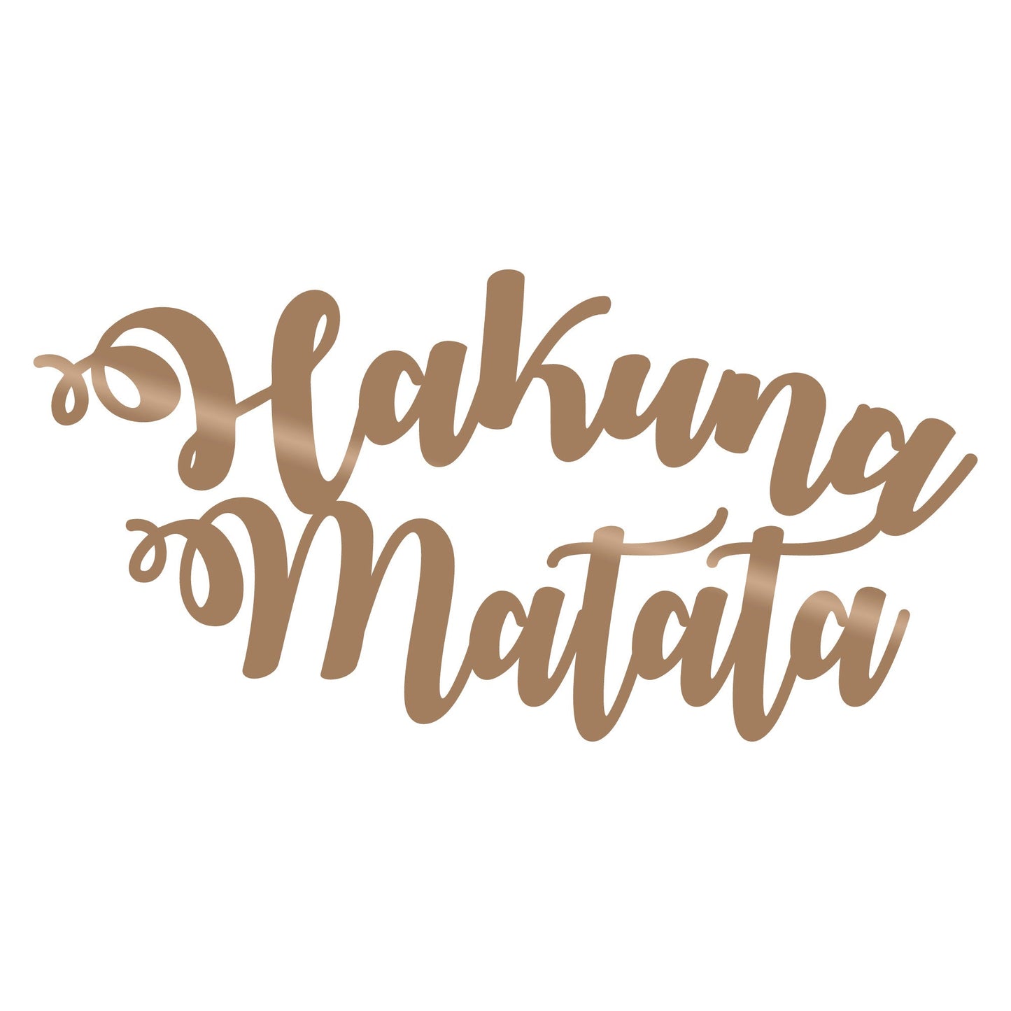 Metalna zidna dekoracija, Hakuna Matata - Copper