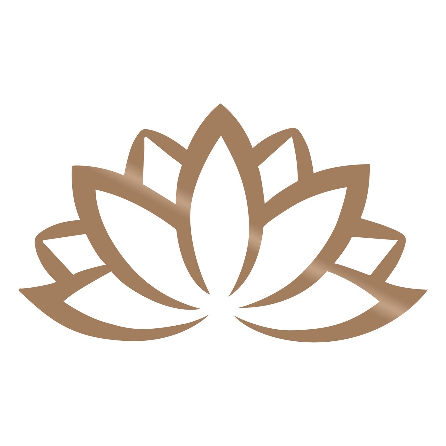 Metalna zidna dekoracija, Lotus Flower 2 - Copper