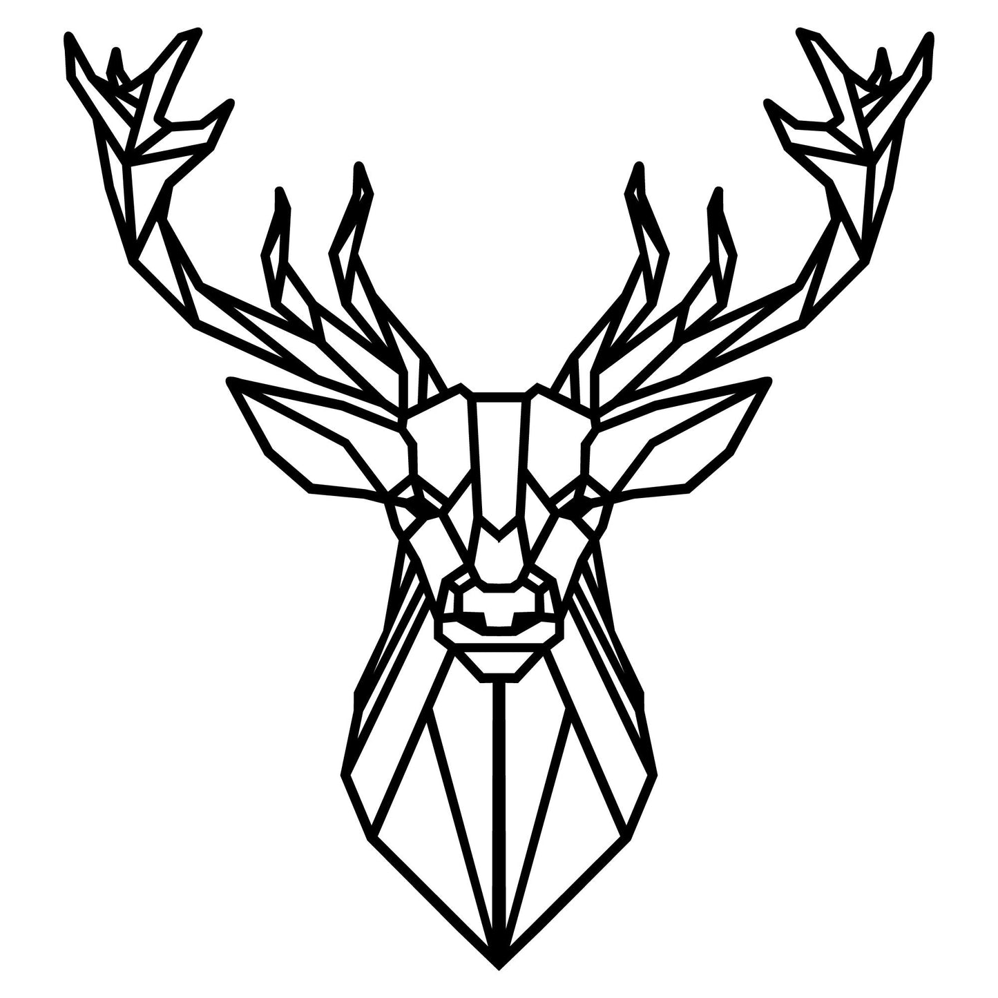 Metalna zidna dekoracija, Deer4 - Black