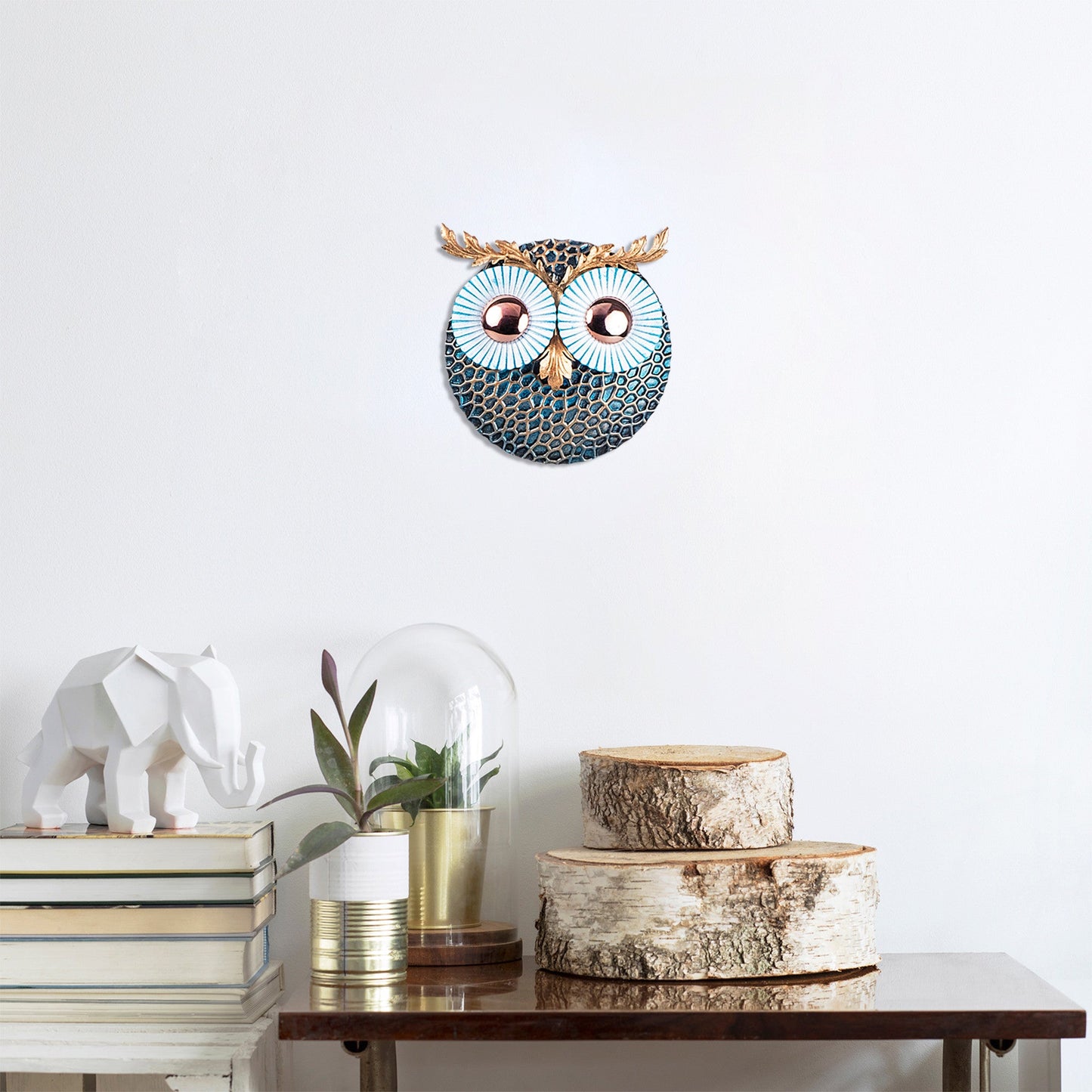 Zidna dekoracija SOVA bakrena, Owl 3 - Copper