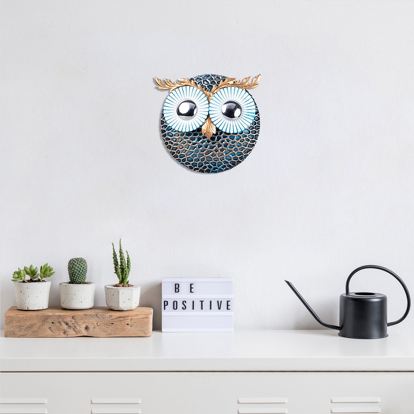 Zidna dekoracija SOVA srebrna, Owl 3 - Silver