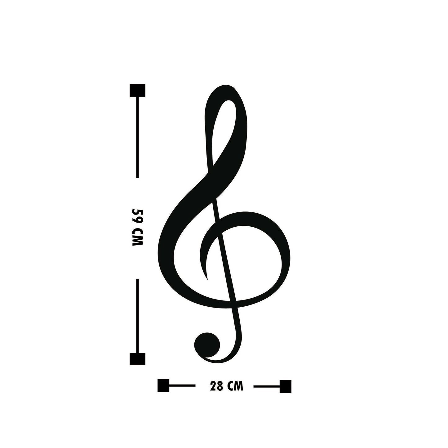 Zidna dekoracija CLEF, Treble Clef