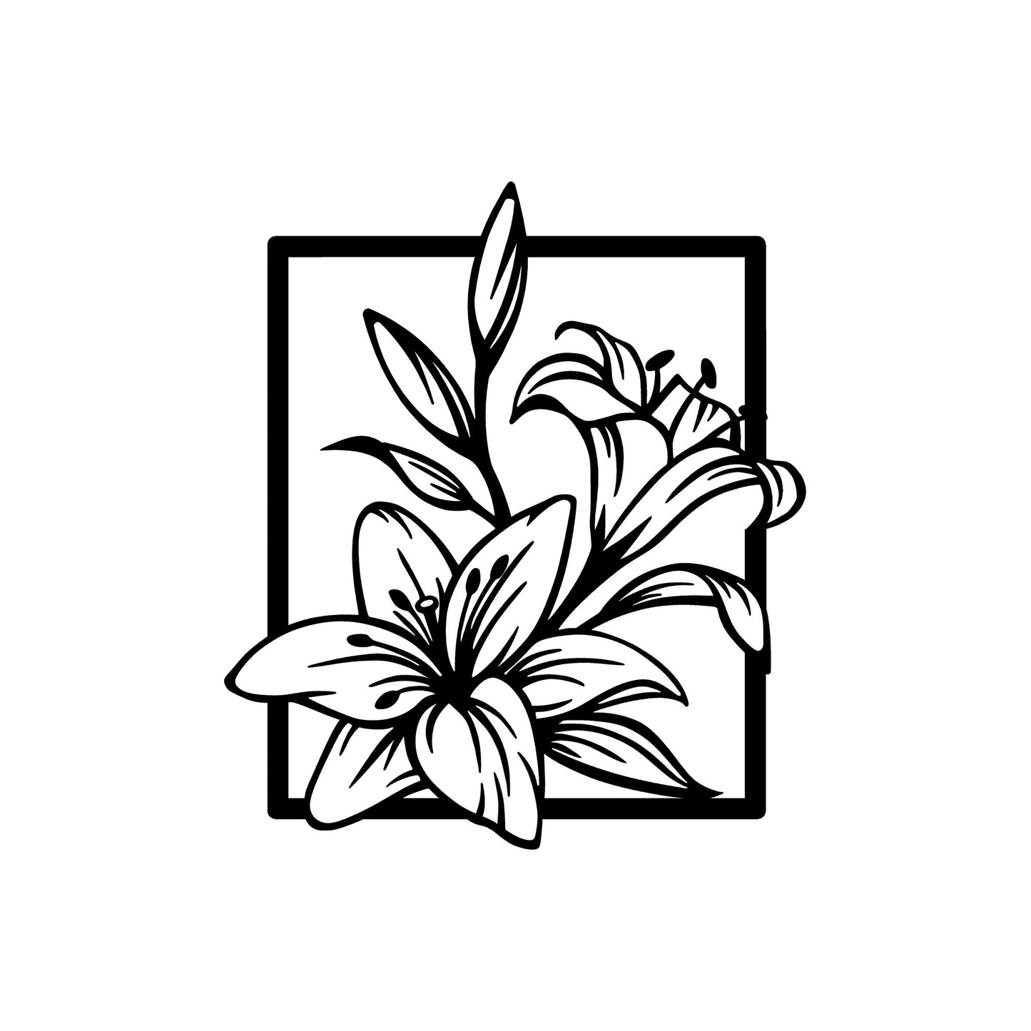 Metalna zidna dekoracija, Lily