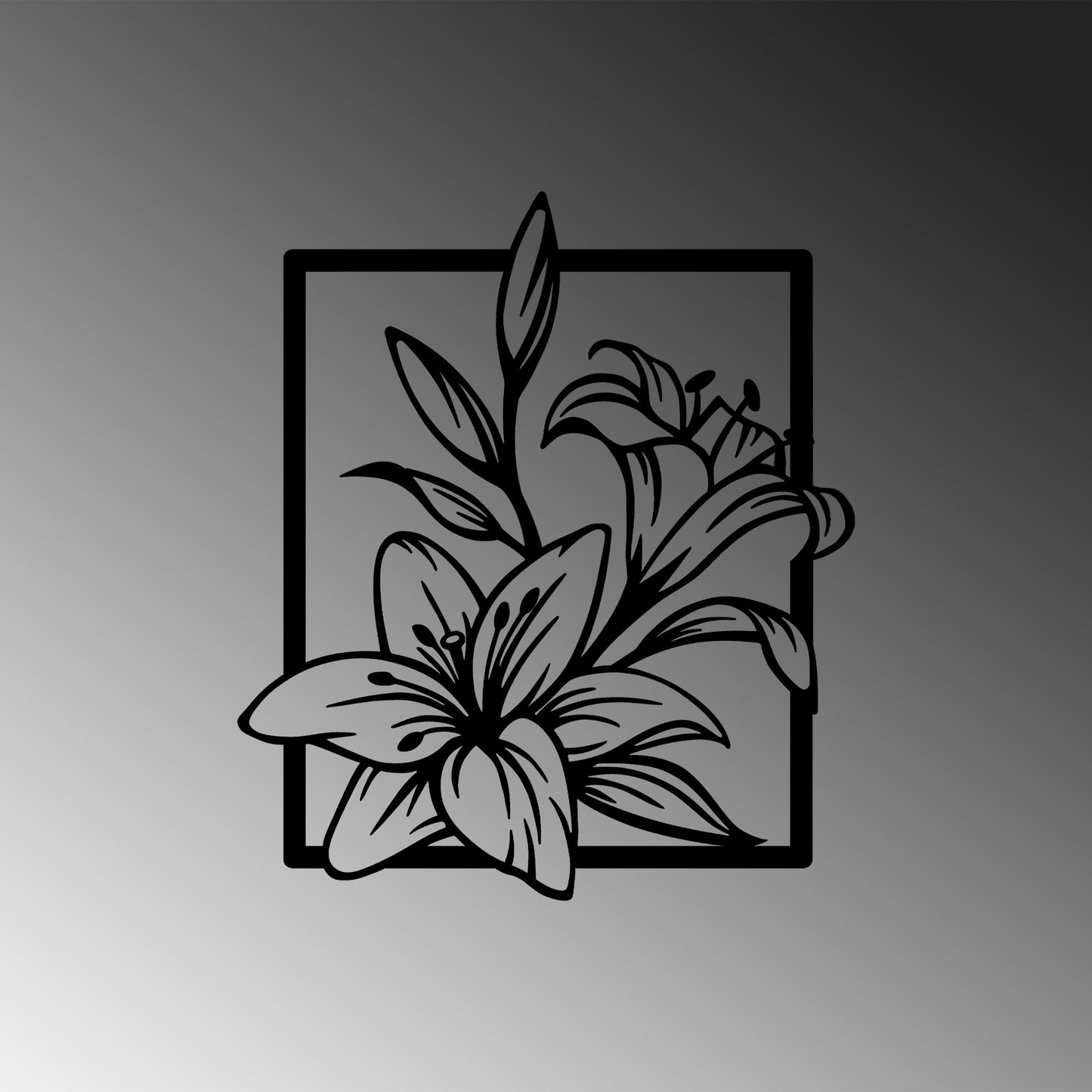 Metalna zidna dekoracija, Lily
