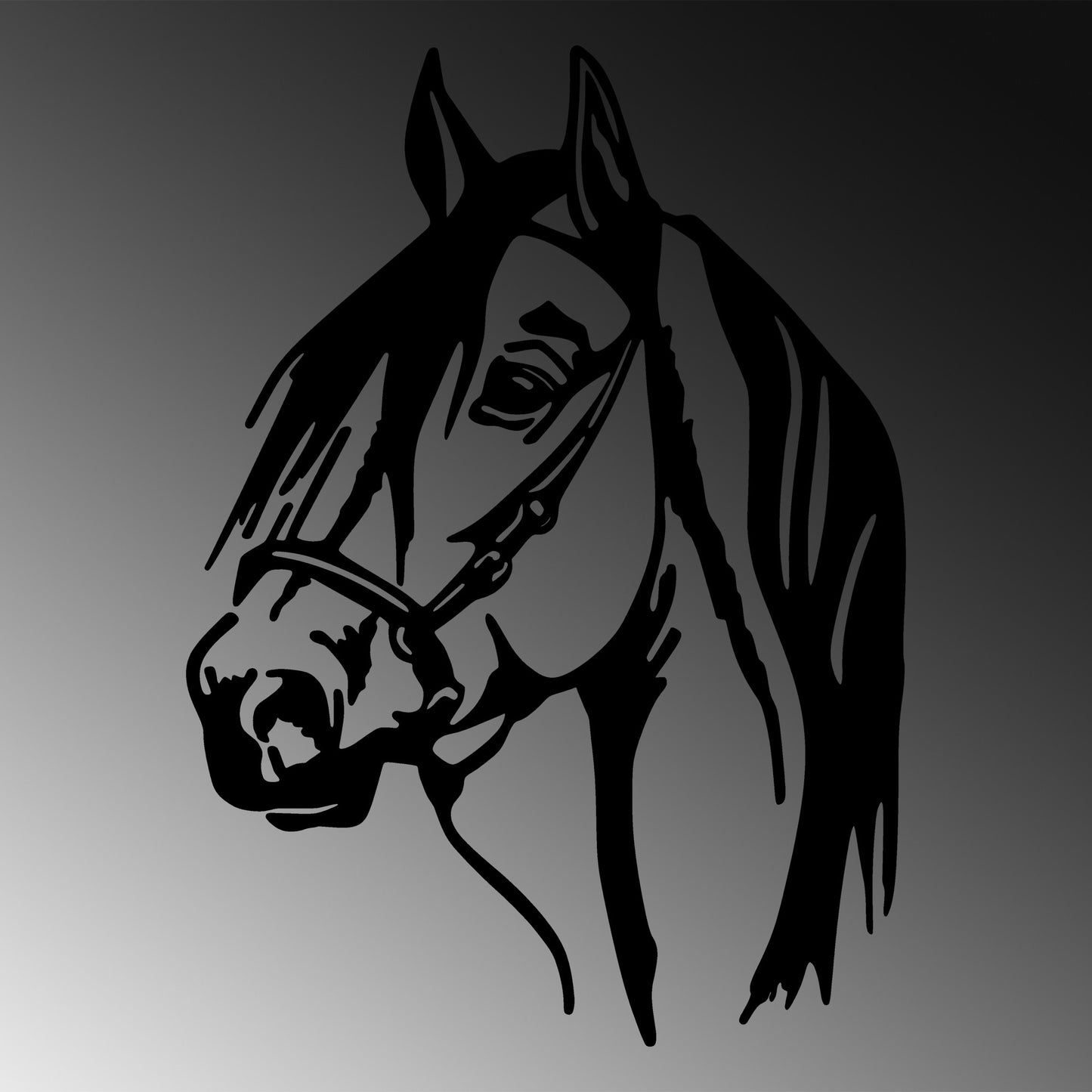 Metalna zidna dekoracija, Horse Head